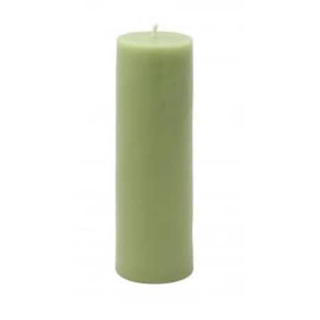 Zest Candle CPZ-118-24 2 X 6 In. Sage Green Pillar Candle -24pcs-Case - Bulk